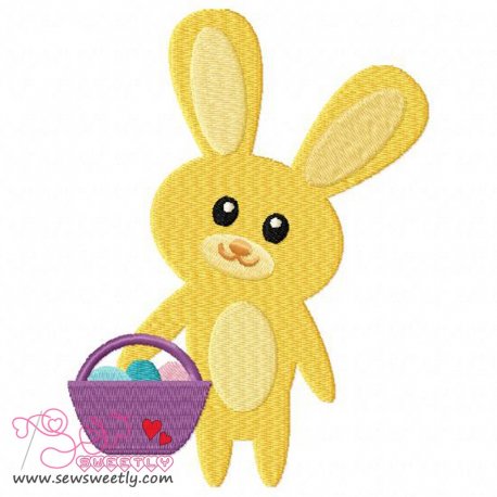 Easter Bunny And Egg-4 Embroidery Design Pattern-1