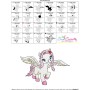 Cute Pegasus Girl-2 Embroidery Design Pattern-3