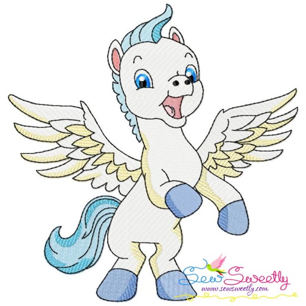 Cute Pegasus Boy-2 Embroidery Design Pattern-1