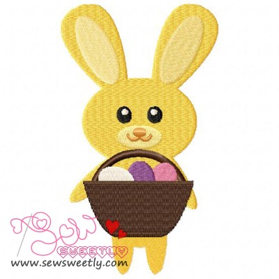 Easter Bunny And Egg-10 Embroidery Design Pattern-1