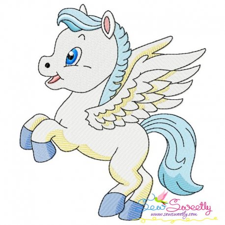 Cute Pegasus Boy-1 Embroidery Design Pattern