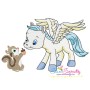 Cute Pegasus Embroidery Design Bundle-9