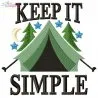 Keep It Simple Camping Tent Lettering Embroidery Design Pattern-1
